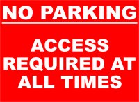 No Parking Access Required At All Times